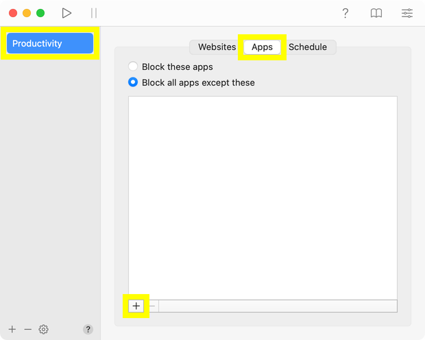 How to block access to all apps except specific ones