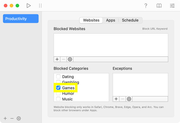 How to block a website category on your Mac