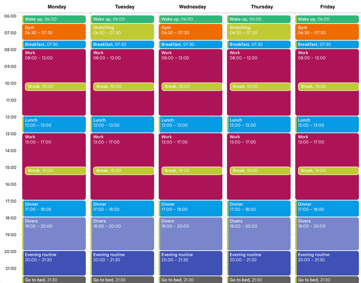 Time Blocking, Google Calendar