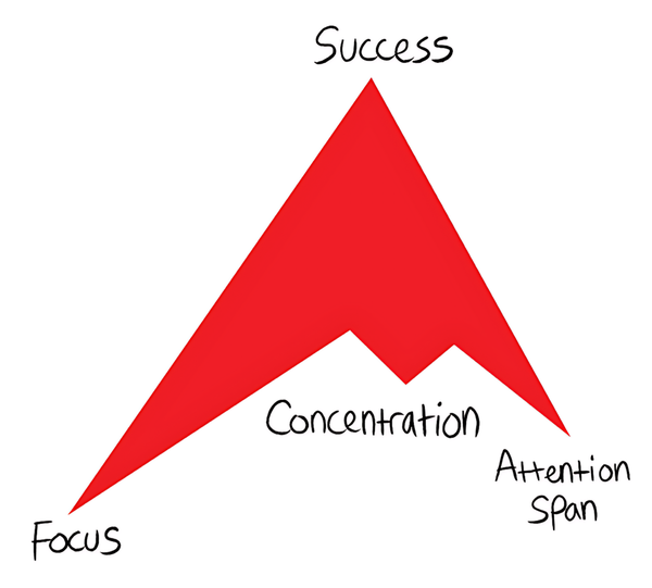 focus * Concentration * Attention-span = success