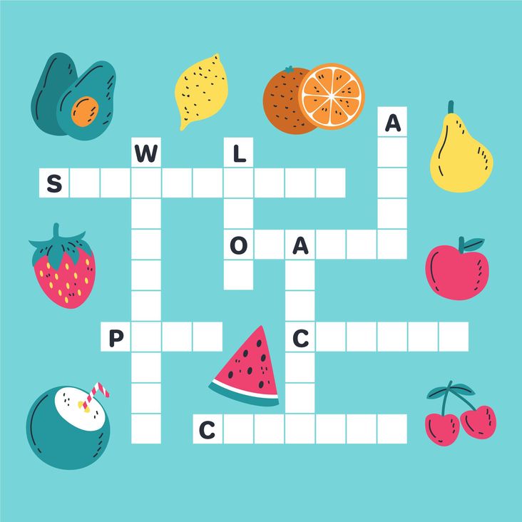 Crossword with fruits