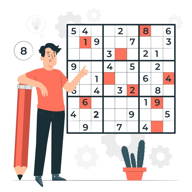 Konzeptuelle Illustration eines Sudoku