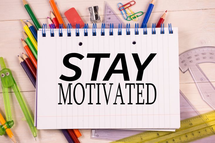 Motivationstipps zum Lernen – Notizbuch Stay motivated