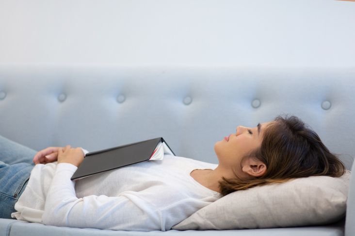 Sleep Hygiene Tips for Better Productivity. Picture, woman sleeping.