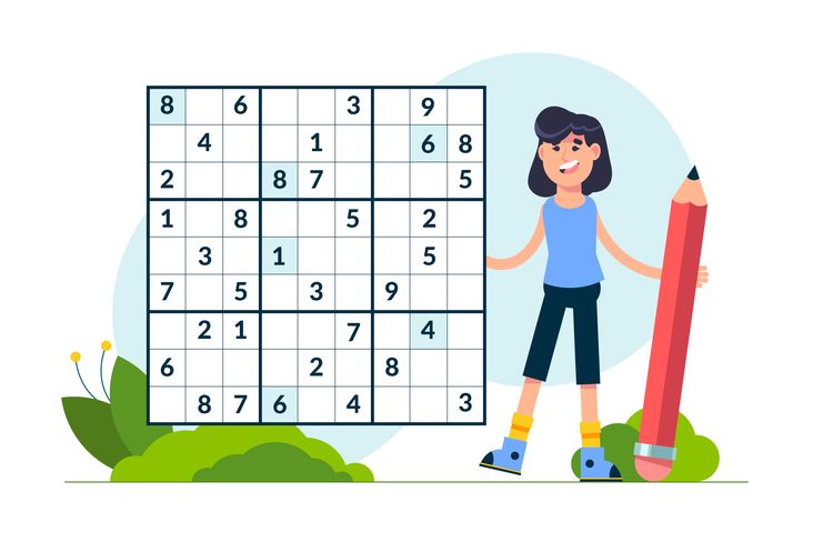 Illustration eines Sudoku-Spiels