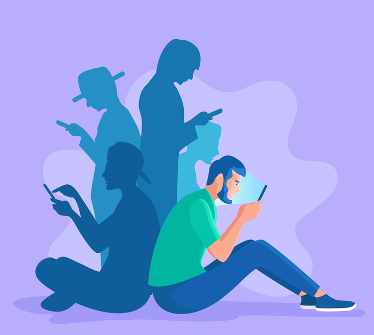 Social Media tötet Freundschaft – Konzept