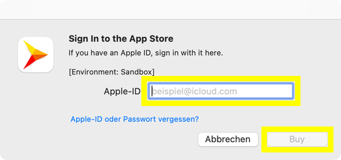 Mit Apple ID anmelden