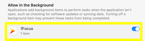 Allow in the Background