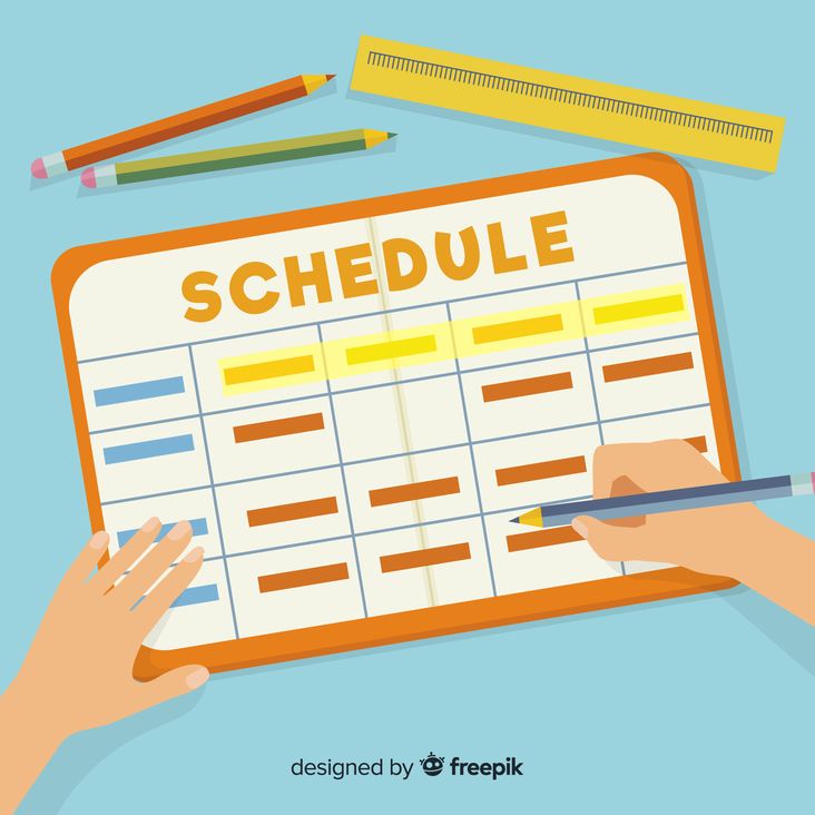 Ilustración de planificación del calendario