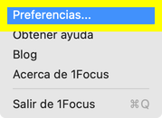 Preferencias de 1Focus