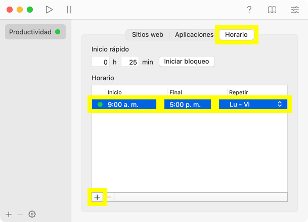 Bloquea un sitio web según un horario