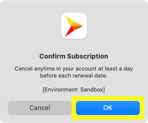 Confirm subscription